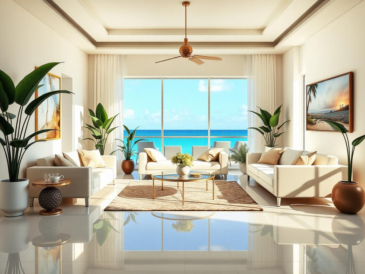 Spotless living room after a residential cleaning